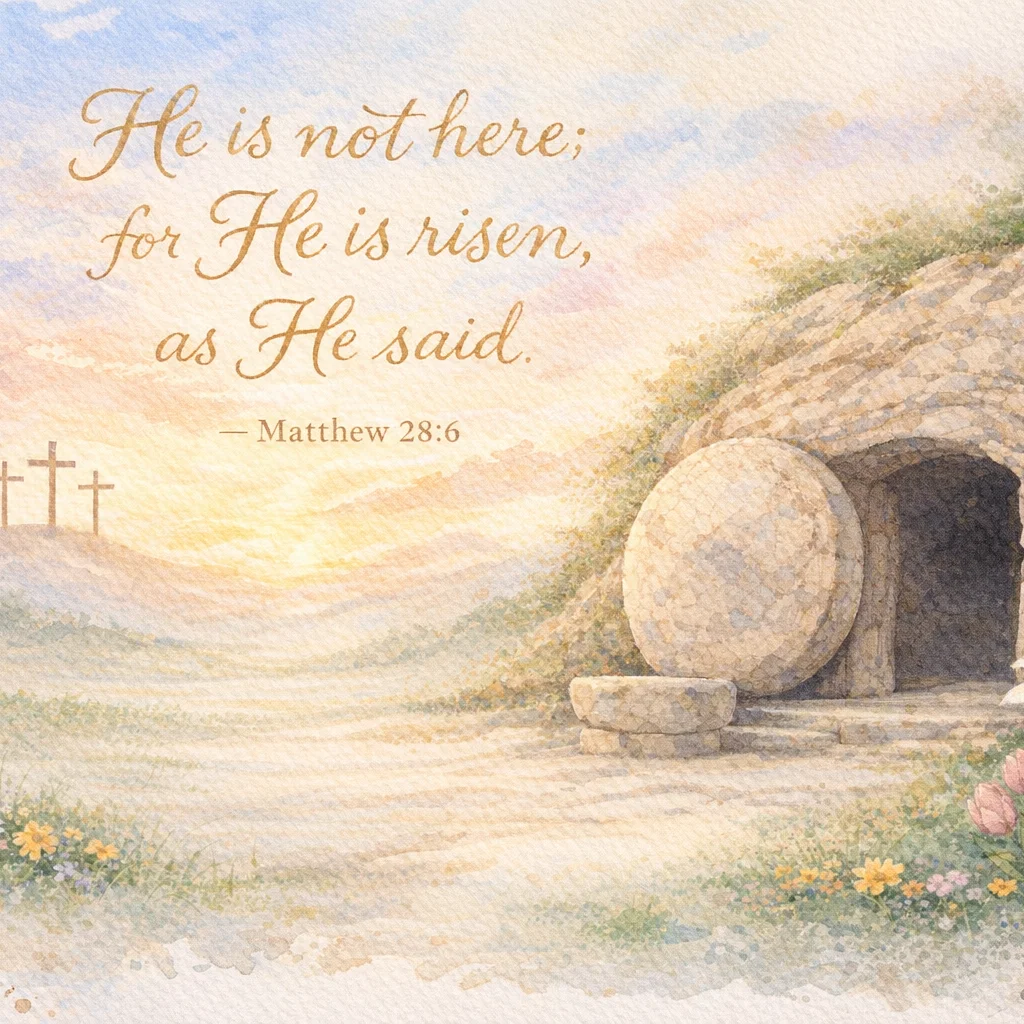 He Is Risen Empty Tomb Glory