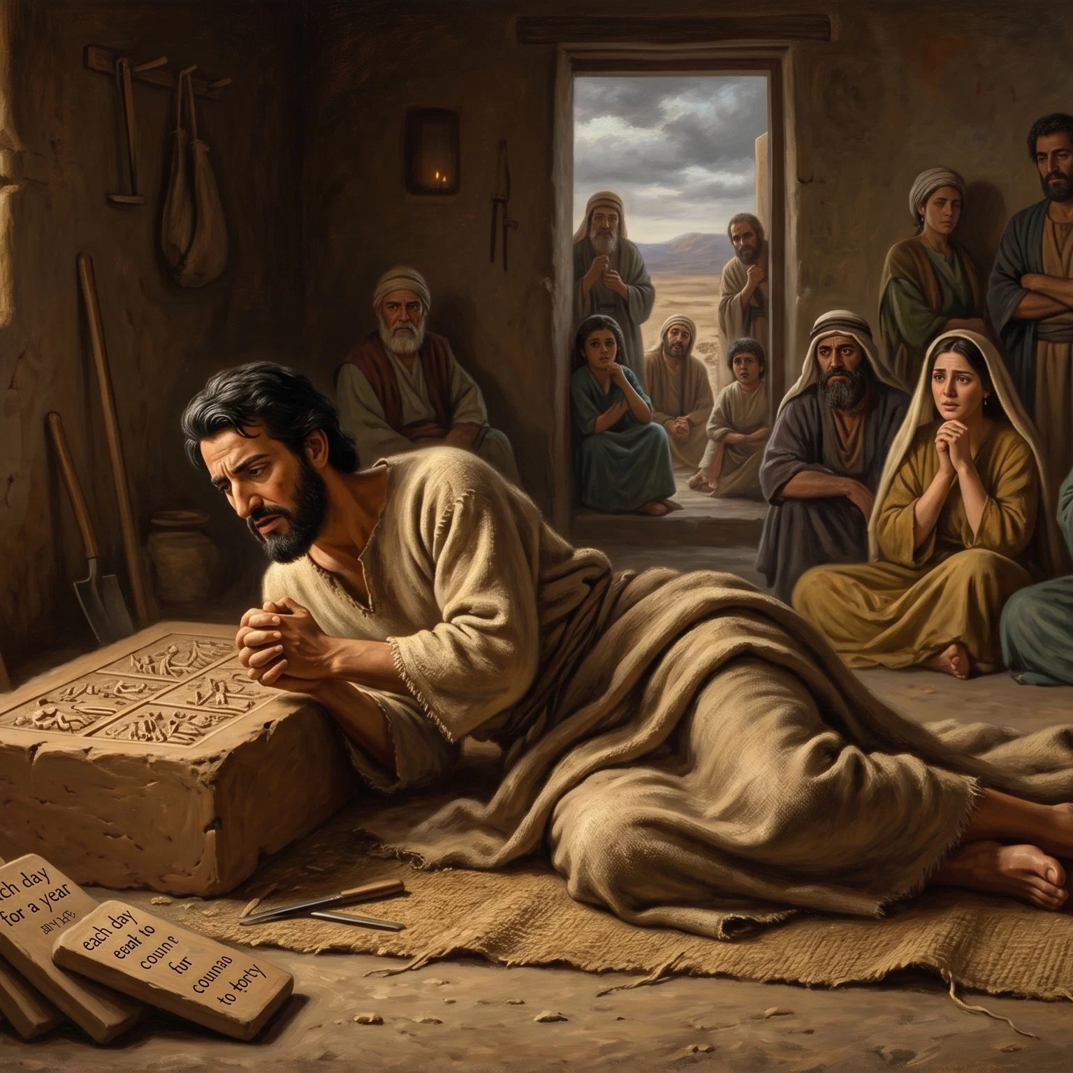 Ezekiel Bearing the Burden of Israel