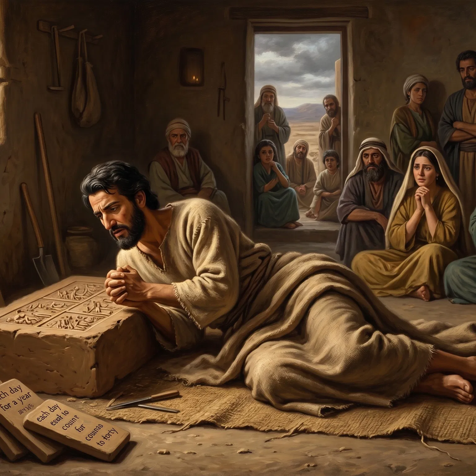 Ezekiel Bearing the Burden of Israel