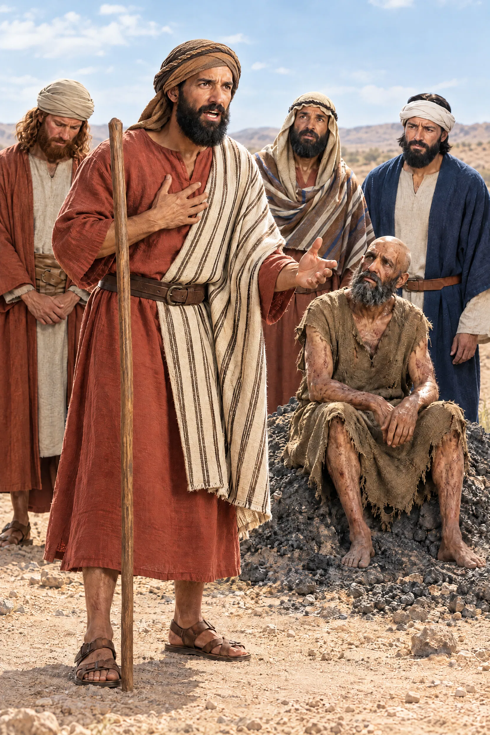 Elihu Speaks Before Job and His Three Friends