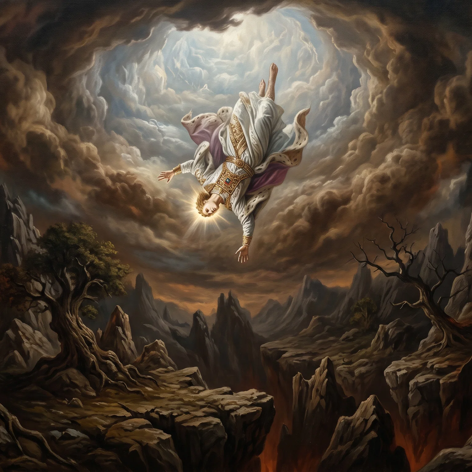 The Fallen Morning Star Descending