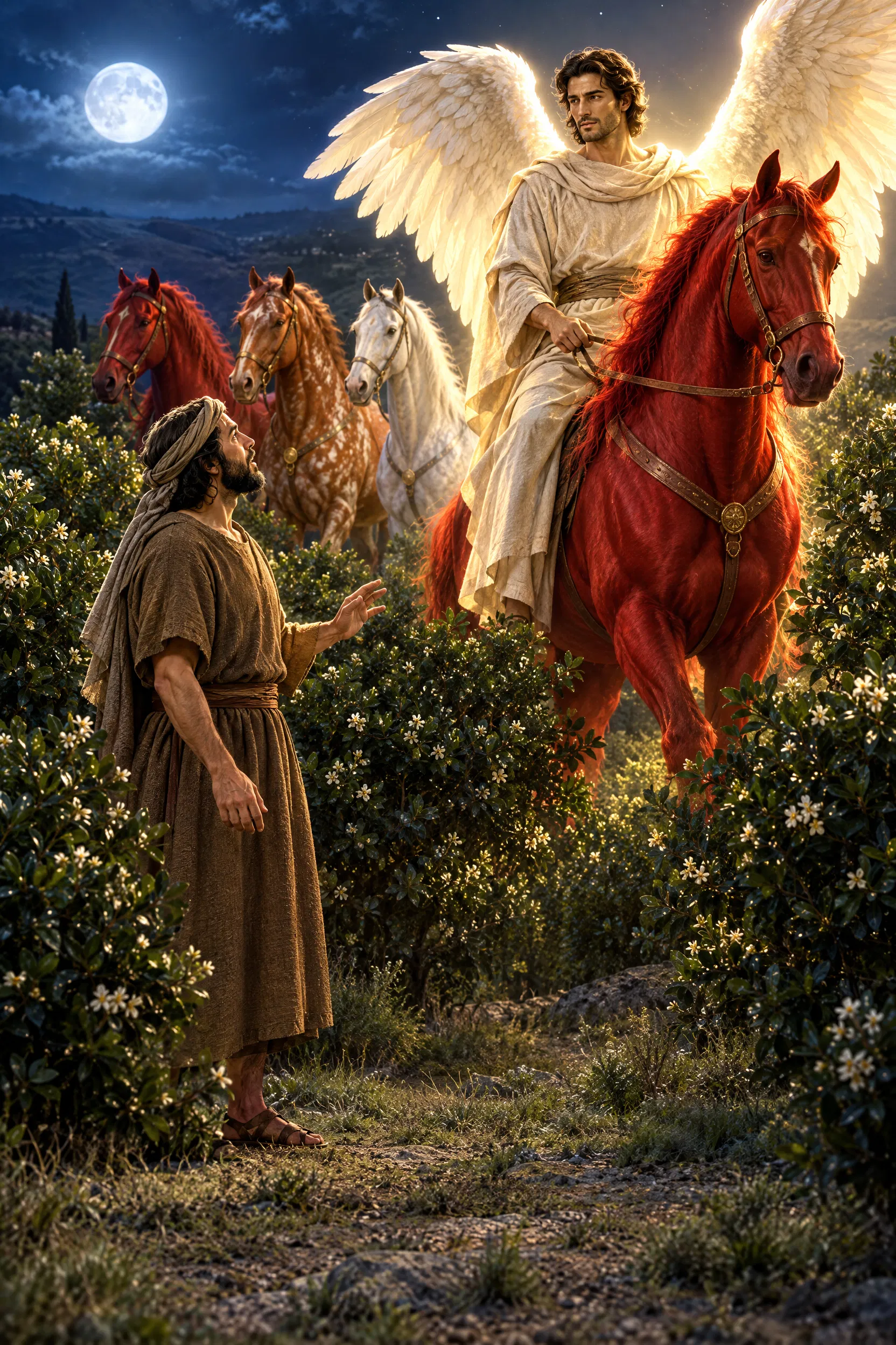 Zechariah Sees the Rider Among the Myrtle Trees