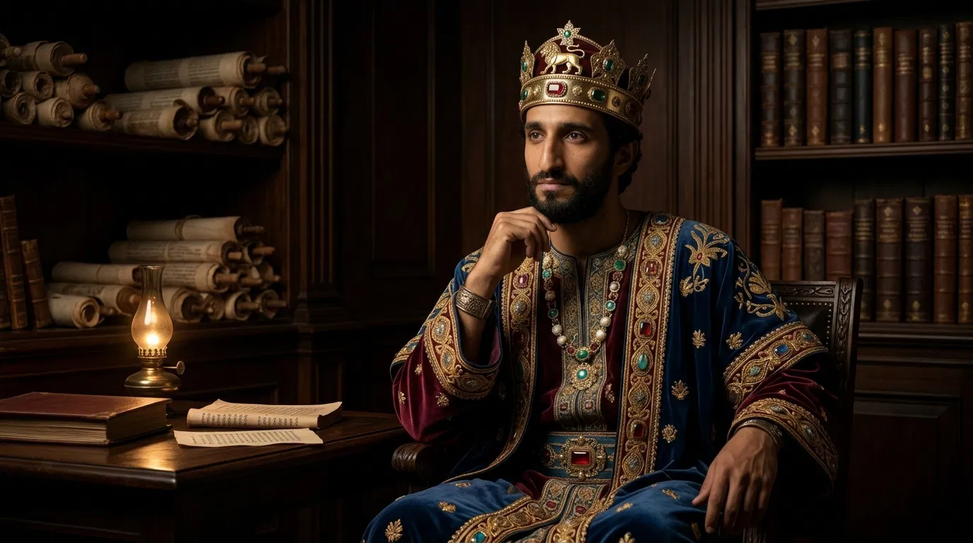 Portrait of King Solomon in His Library