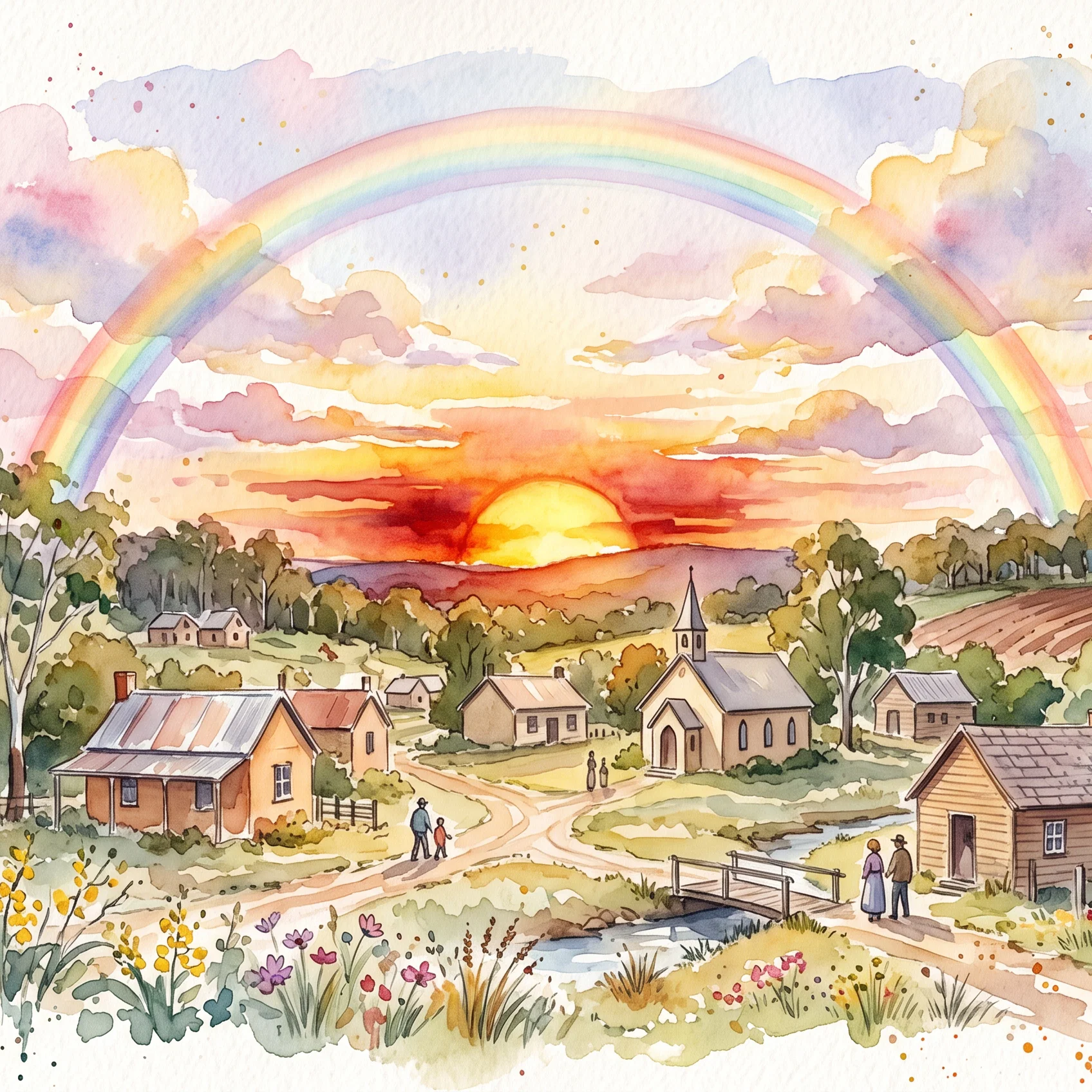 Golden Hour in an Australian Settlement