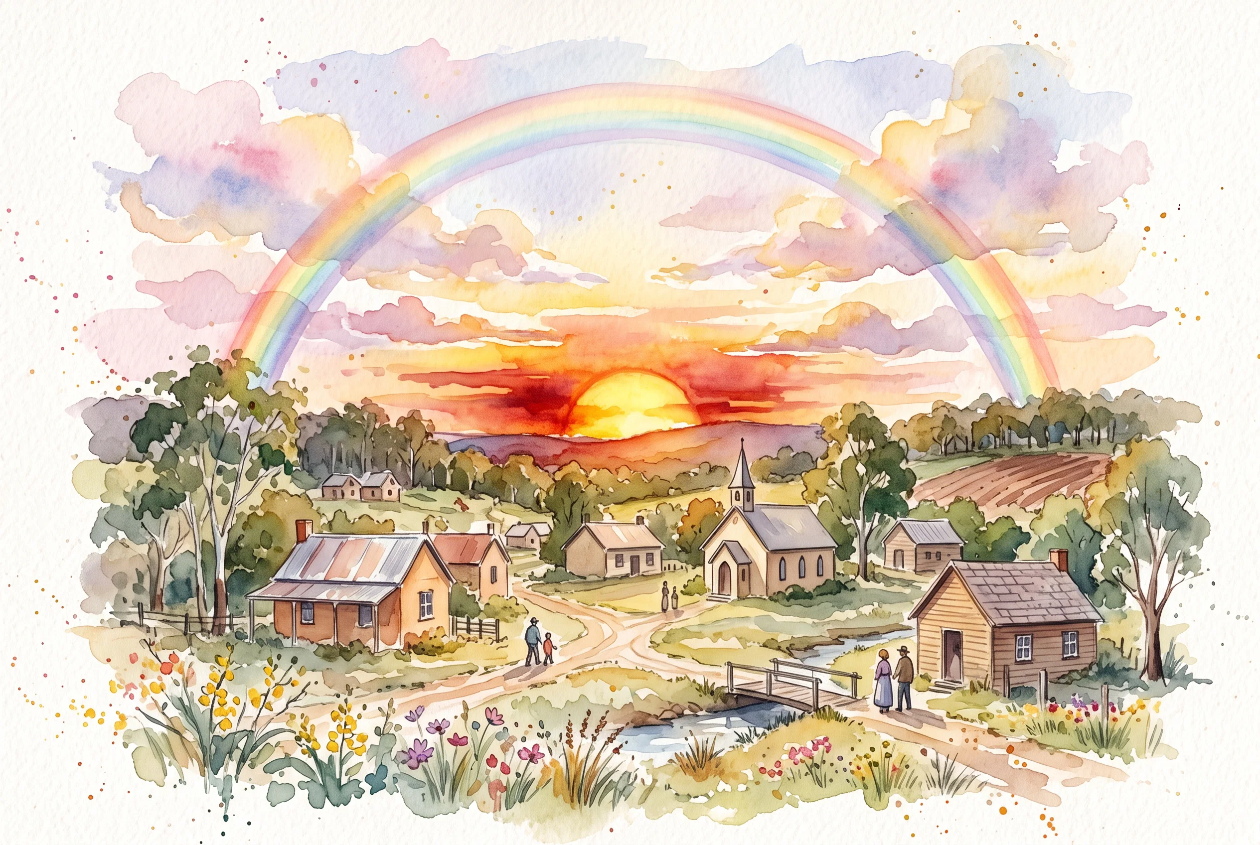 Golden Hour in an Australian Settlement