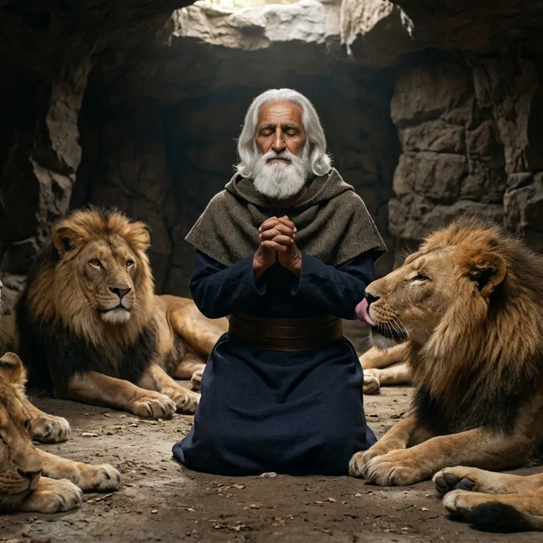 Daniel Praying Among the Lions