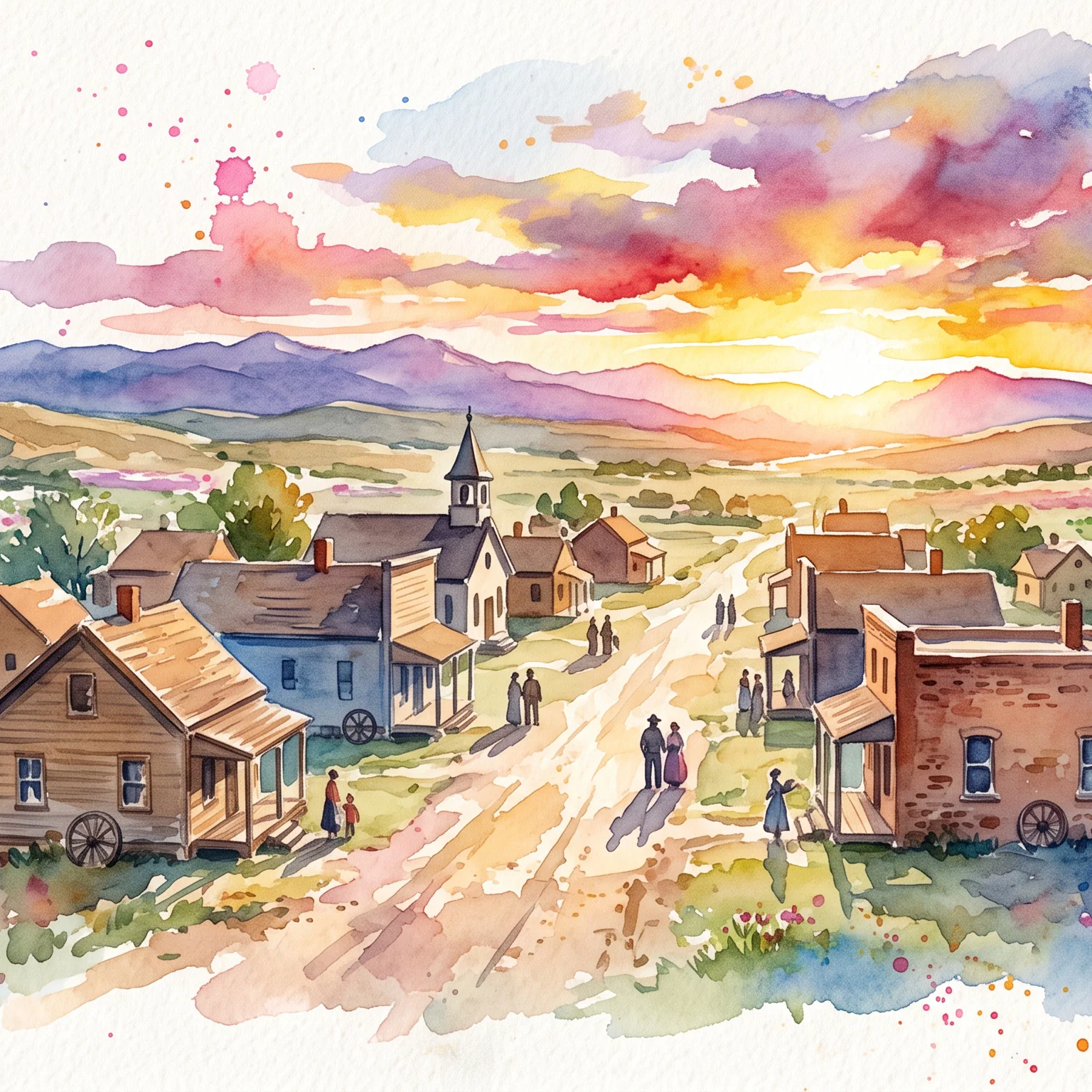 Golden Sunset Over the Nebraska Frontier
