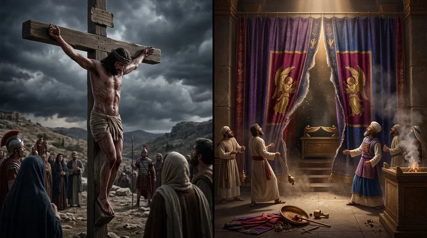 The Temple Veil Torn at Christ's Death