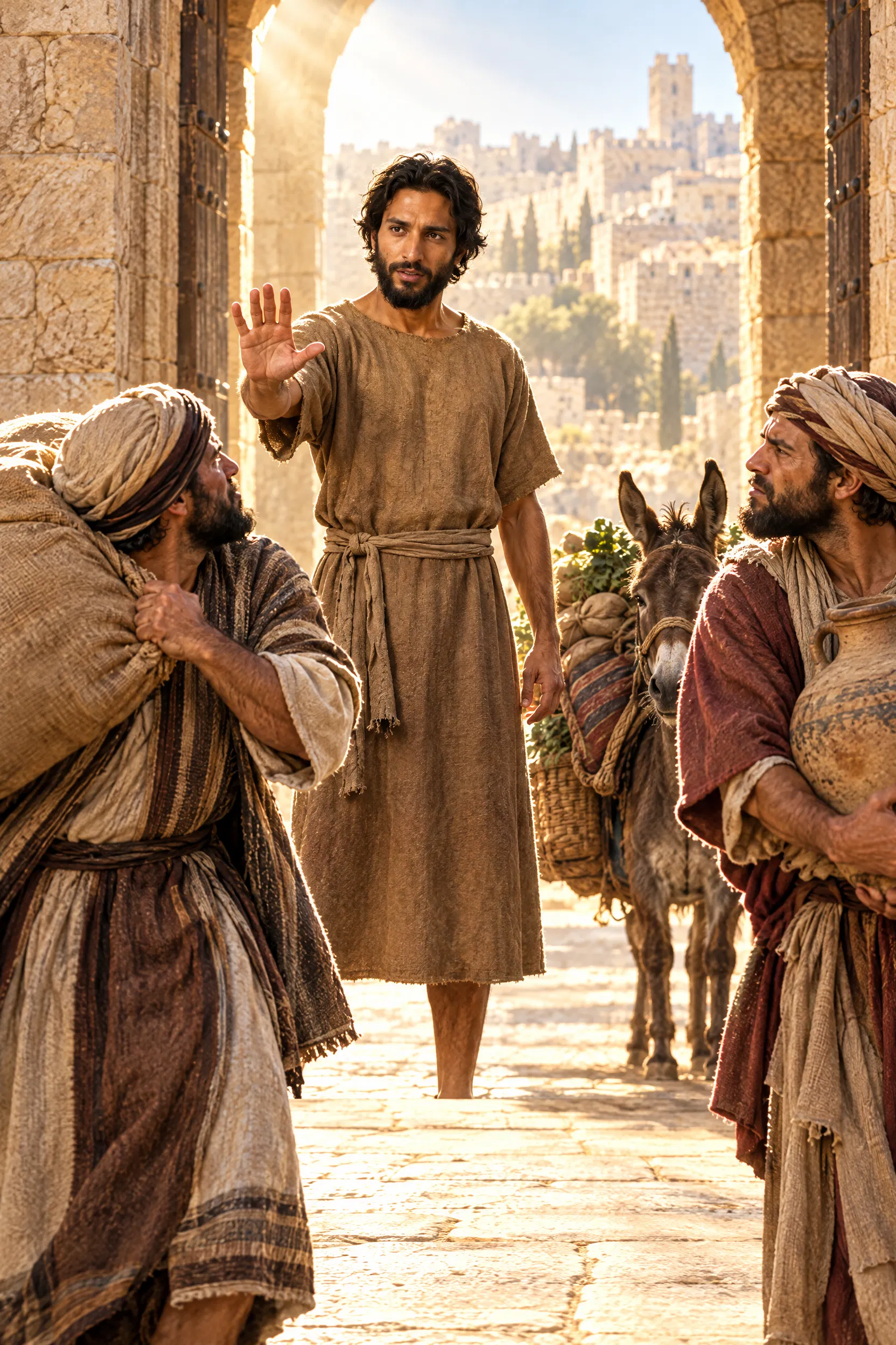 Jeremiah Stops Burden Bearers at the Gate on the Sabbath