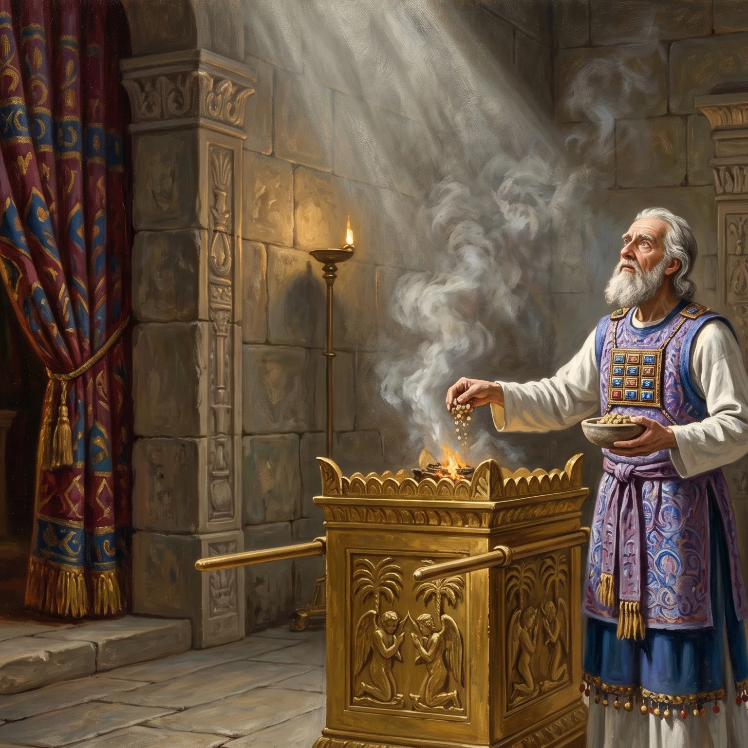Zechariah Offering Incense in the Temple