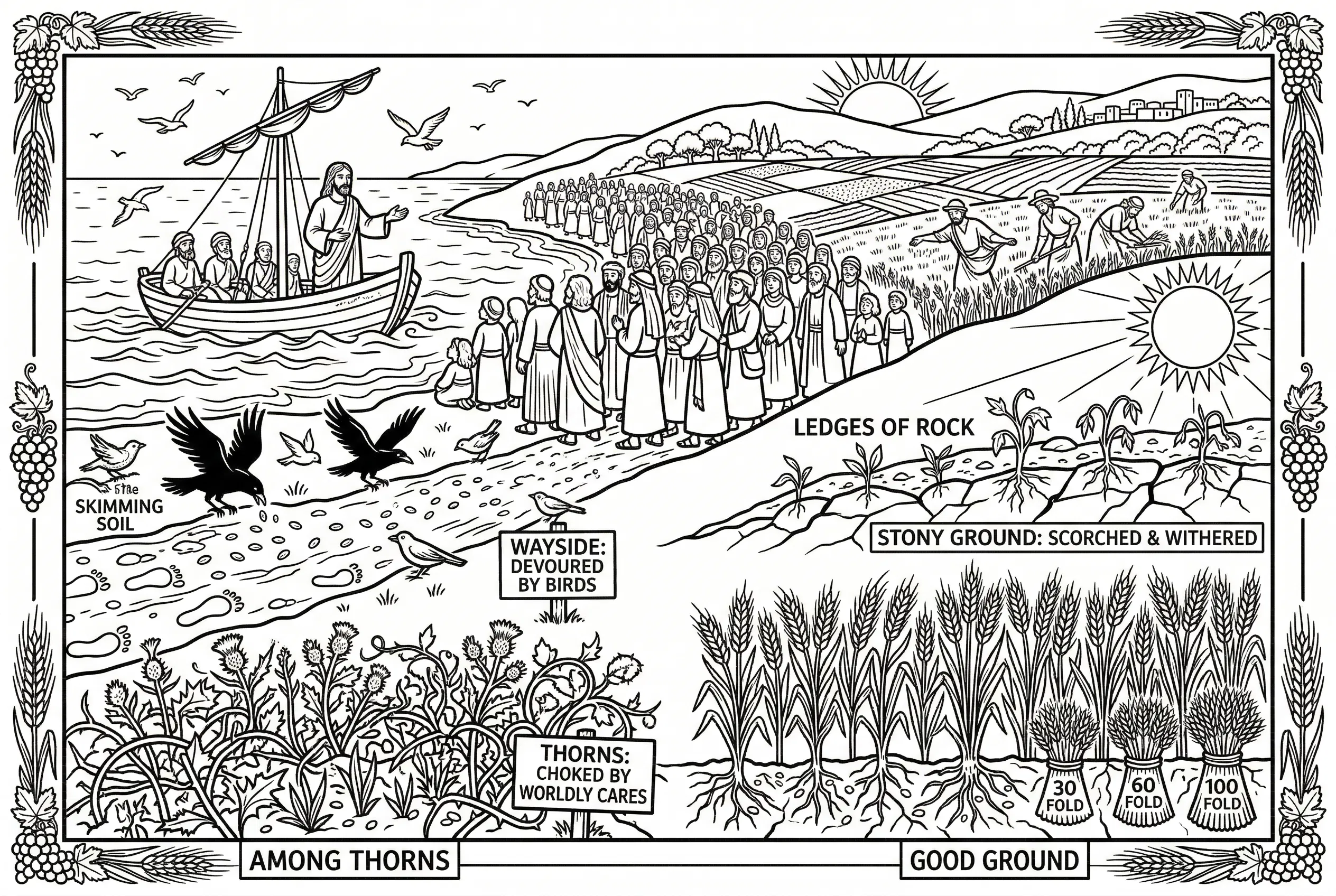 Jesus Tells the Parable of the Sower from a Boat