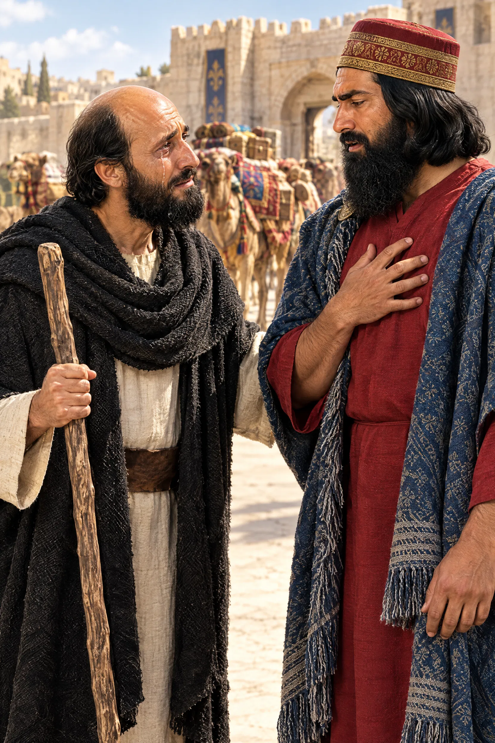 Elisha Weeps Before Hazael at Damascus