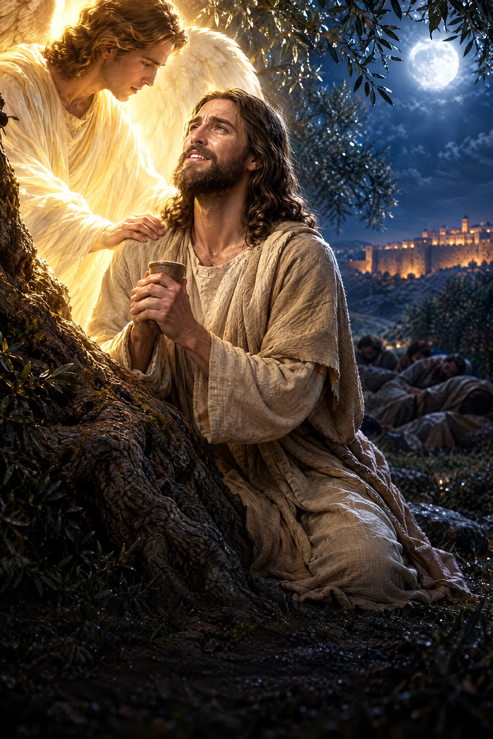 An Angel Strengthens Jesus in Gethsemane