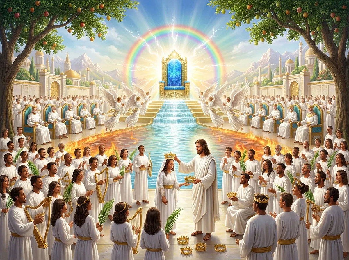The Redeemed Crowned Before the Throne of God