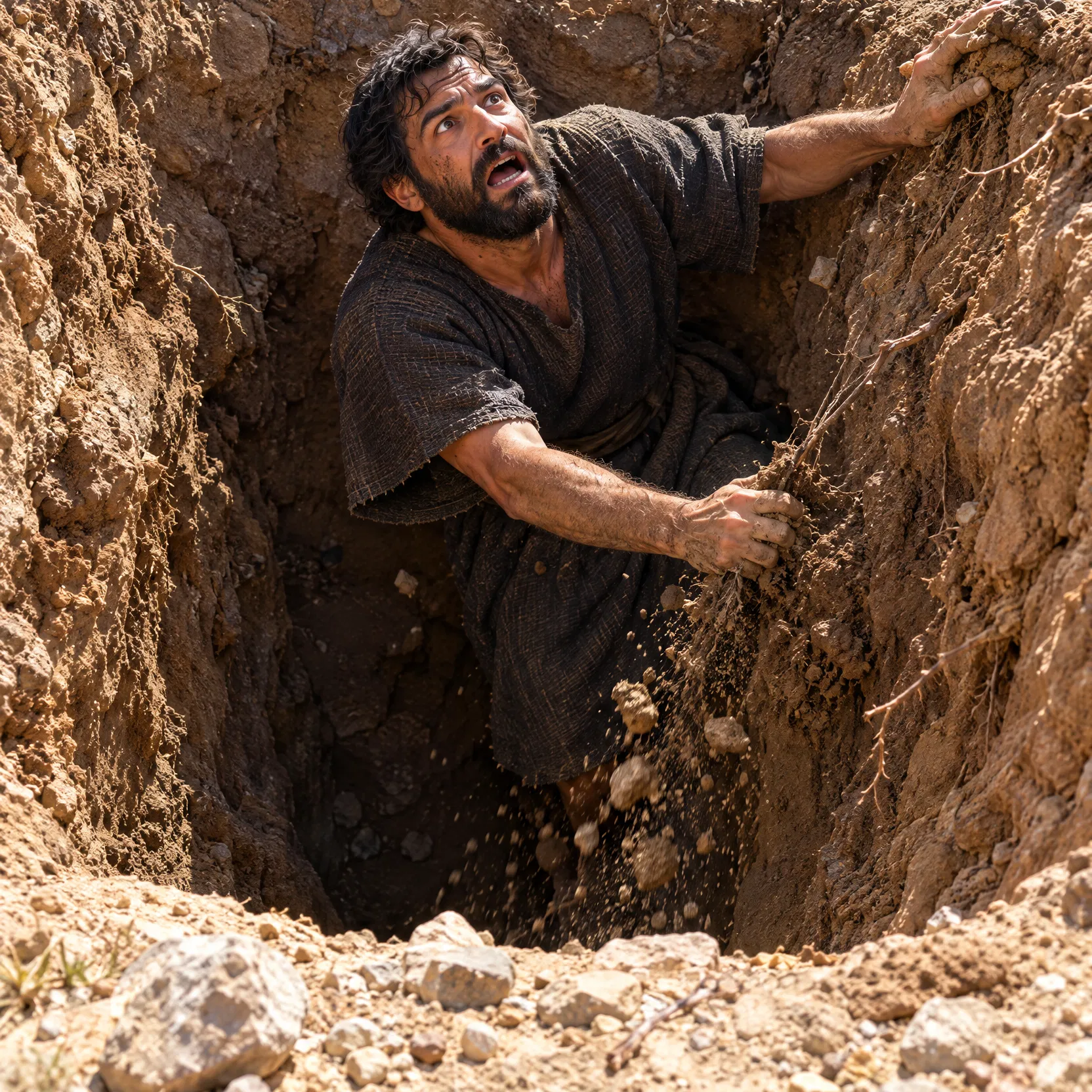 Man Falls into the Pit He Dug