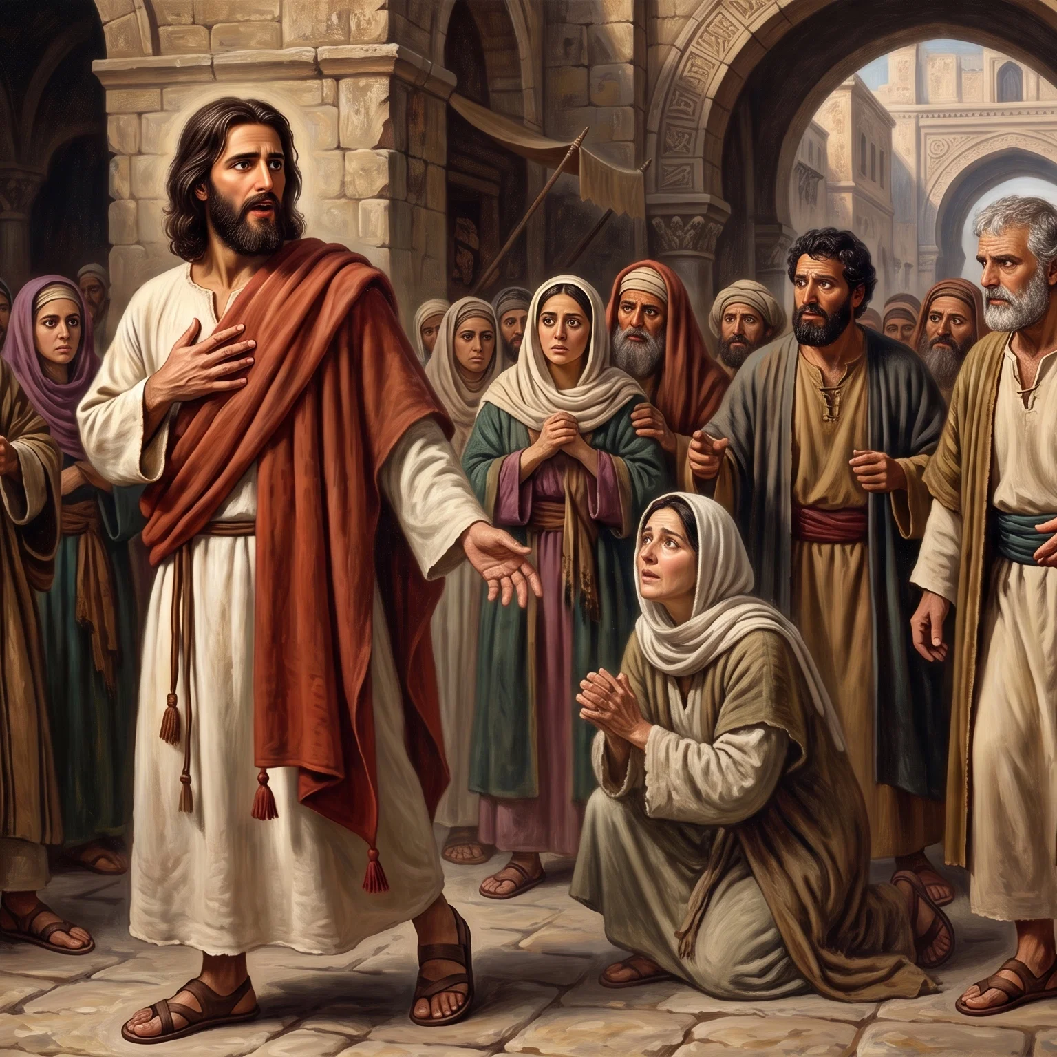 The Woman Touches His Hem