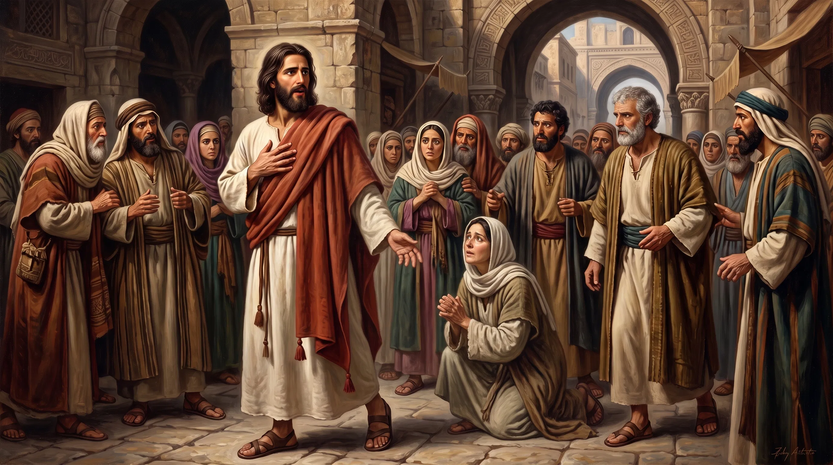 The Woman Touches His Hem