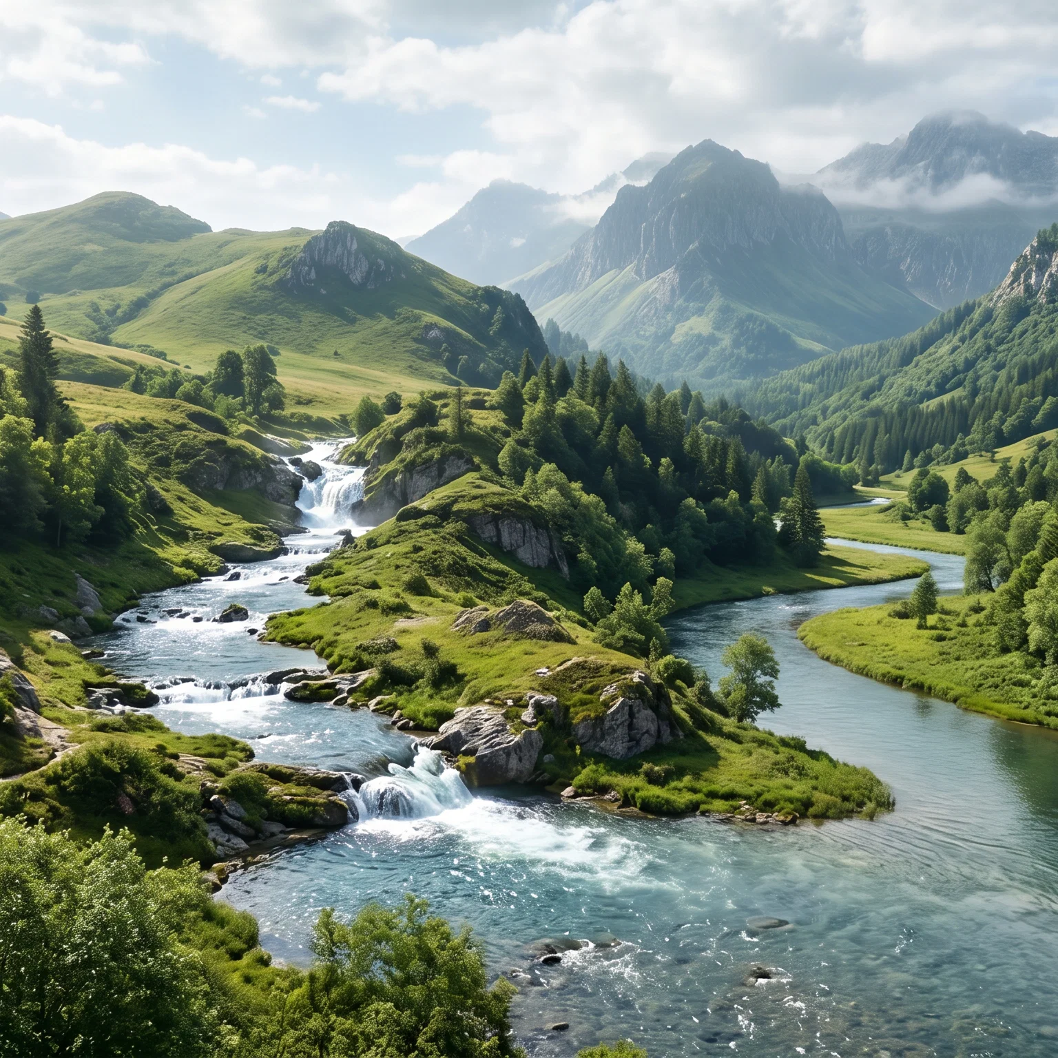 Living Waters Flowing Through Earth