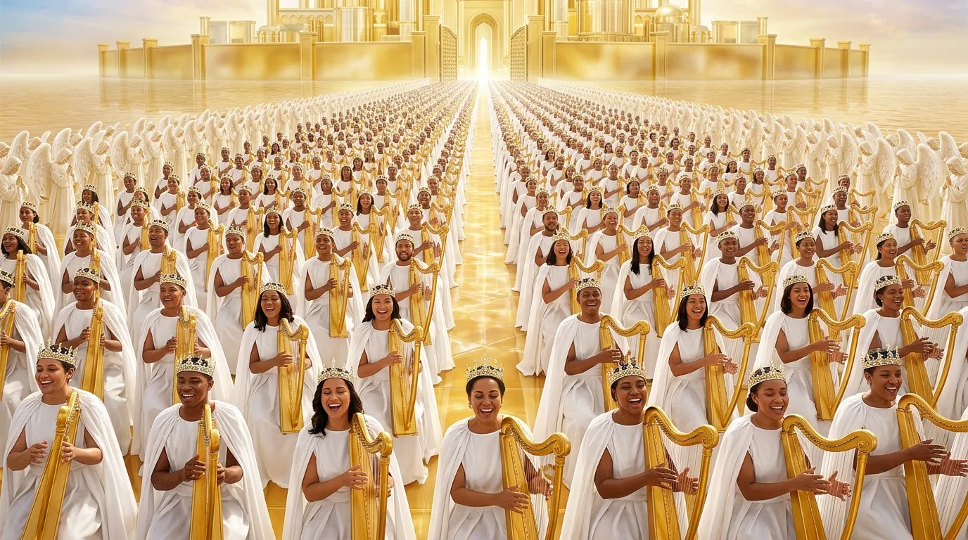 The Redeemed Sing on the Sea of Glass