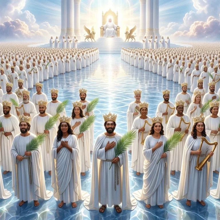 The 144,000 Saints Before the Throne