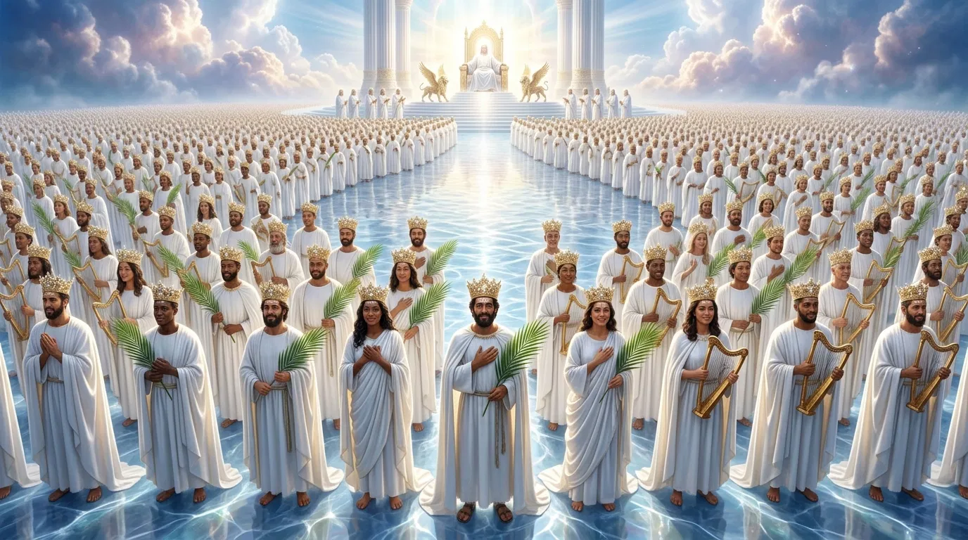 The 144,000 Saints Before the Throne