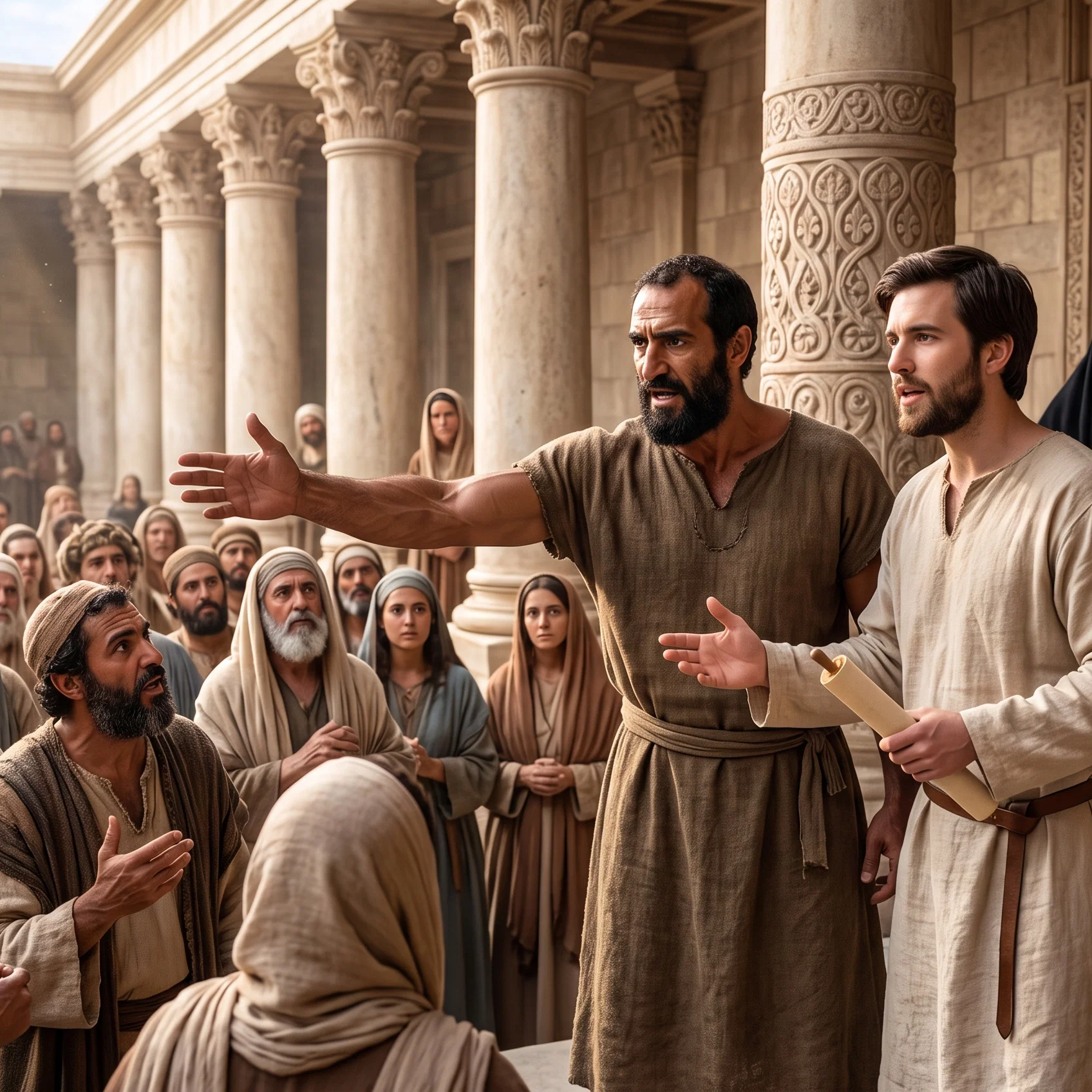 Apostles Proclaiming Truth in the Temple
