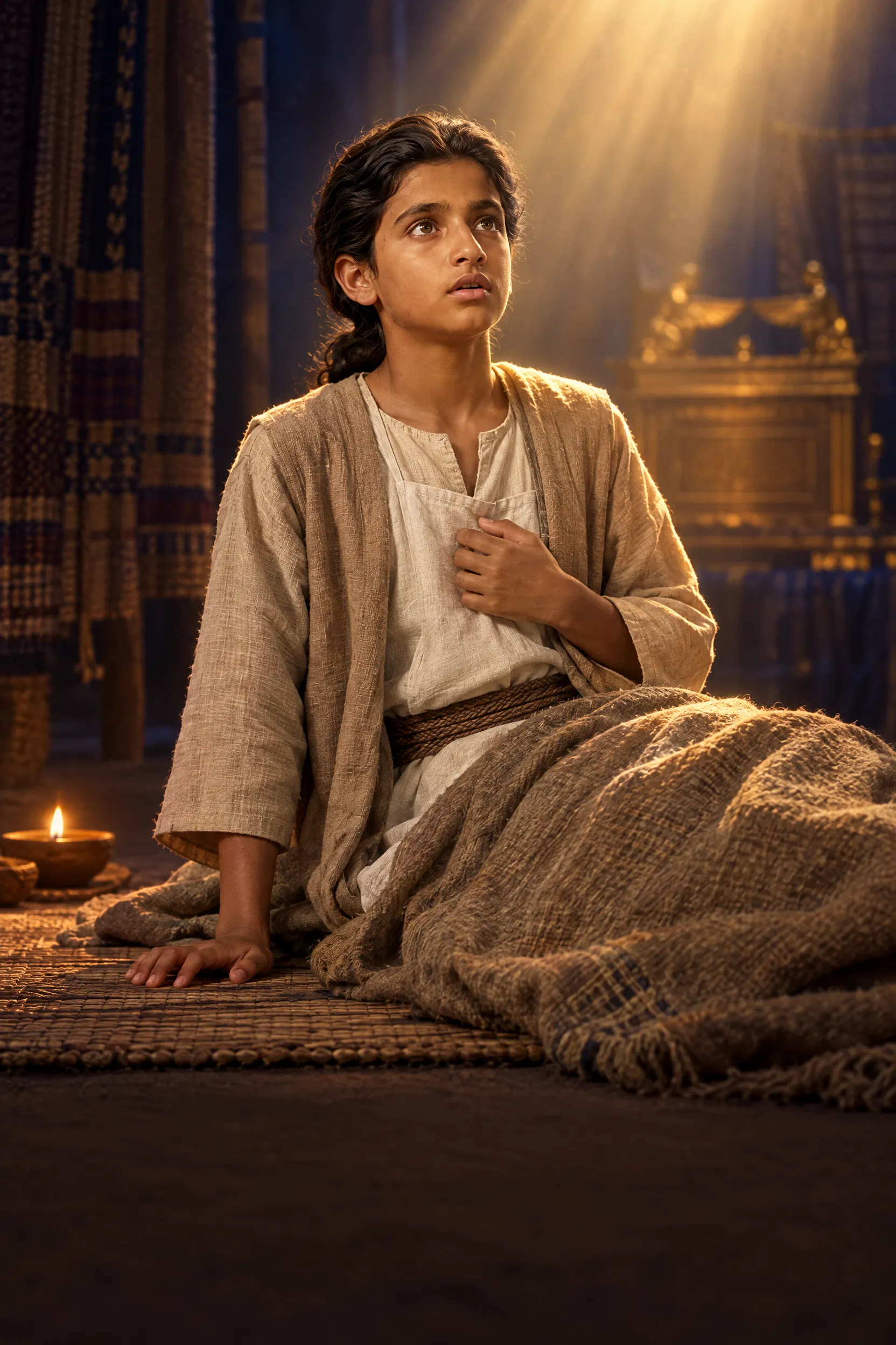 Young Samuel Hears the Lord at Night