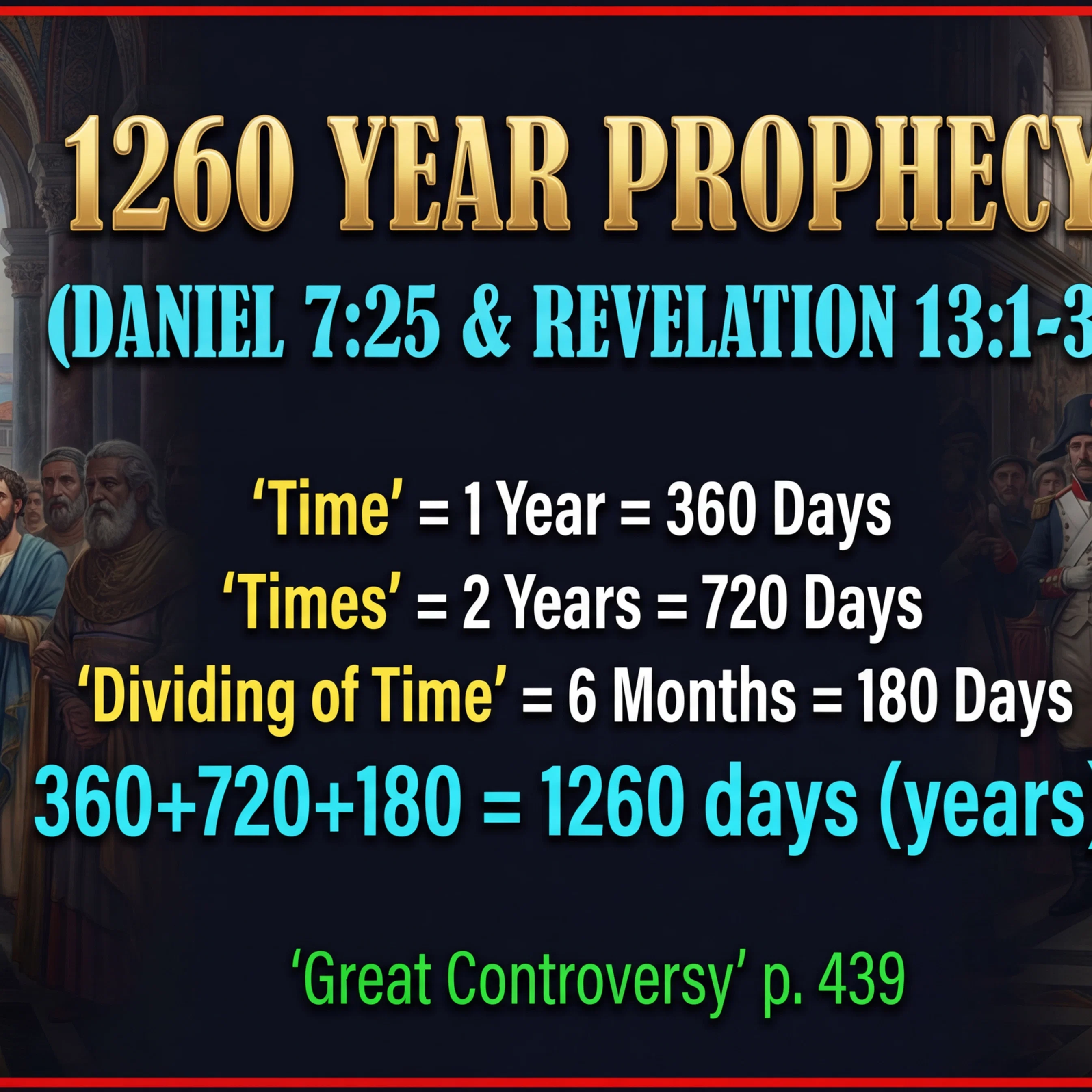 1260 years prophecy chart 538 to 1798