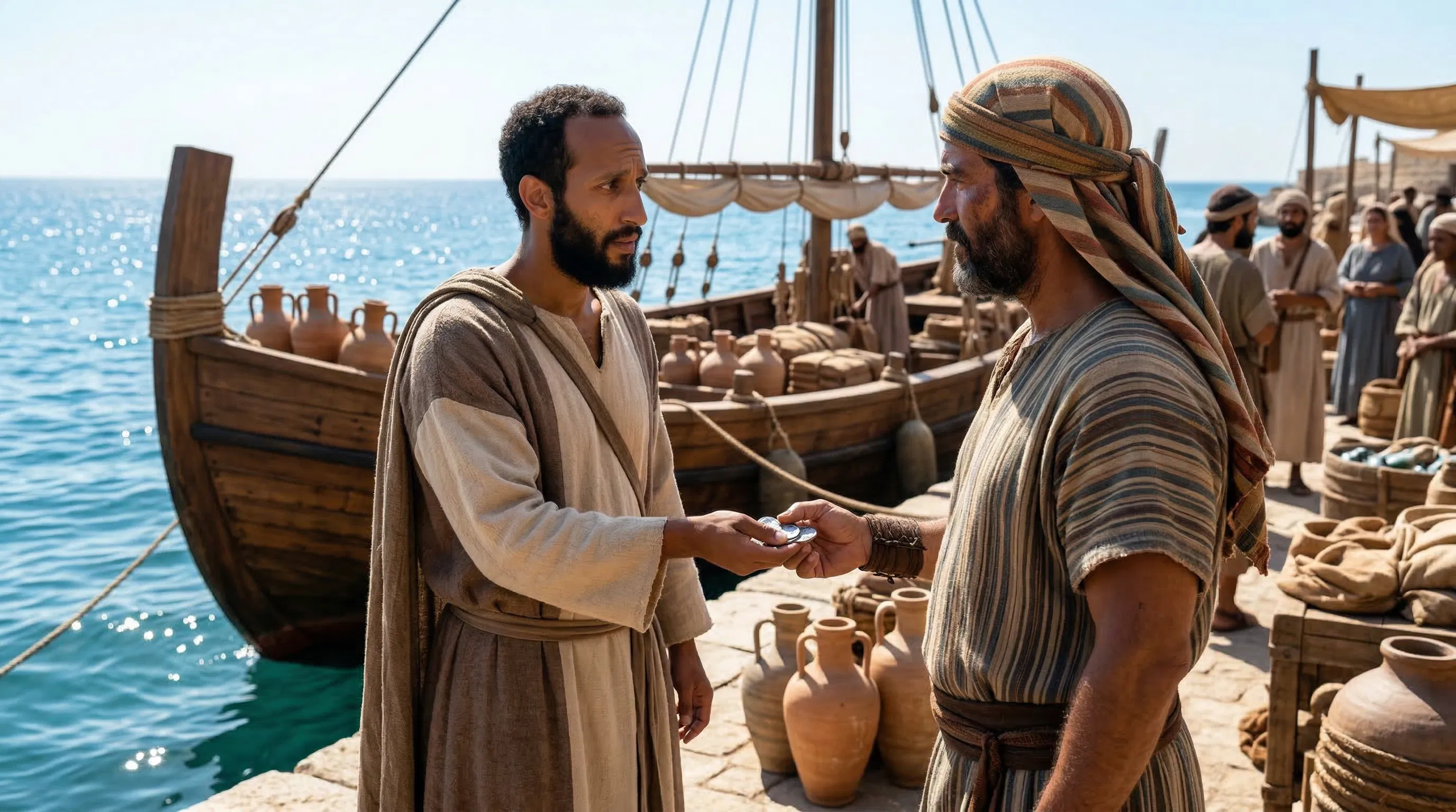 Jonah Fleeing at the Port of Joppa