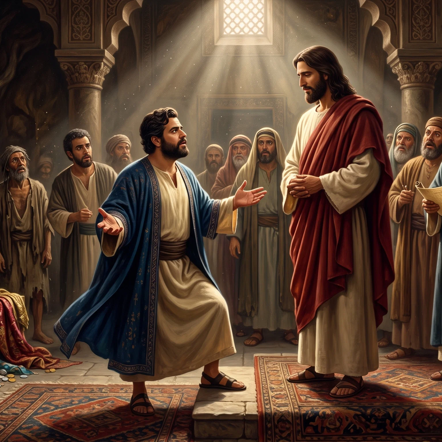 Zacchaeus Restoring His Stolen Wealth