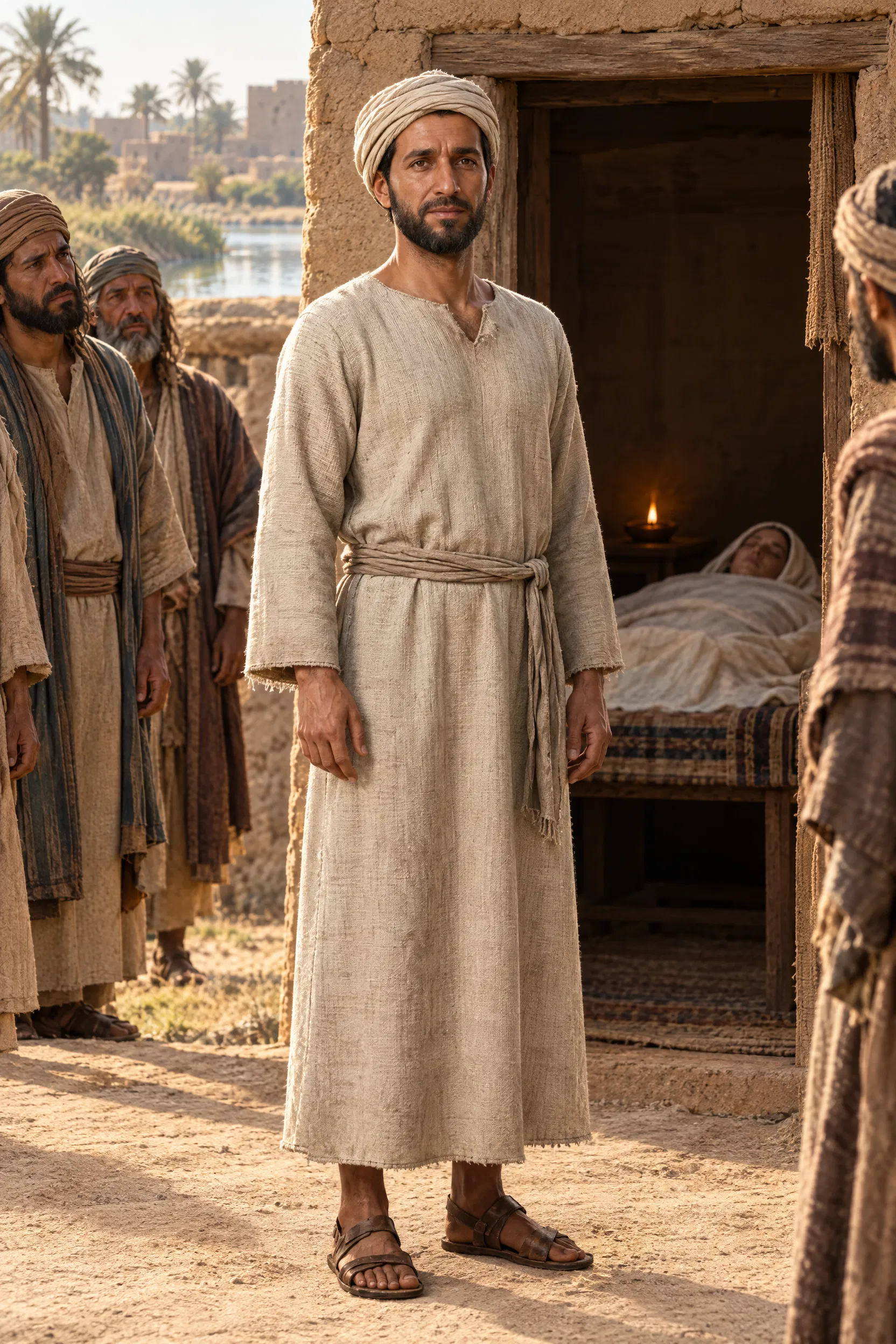 Ezekiel Stands Silent at His Wife's Death