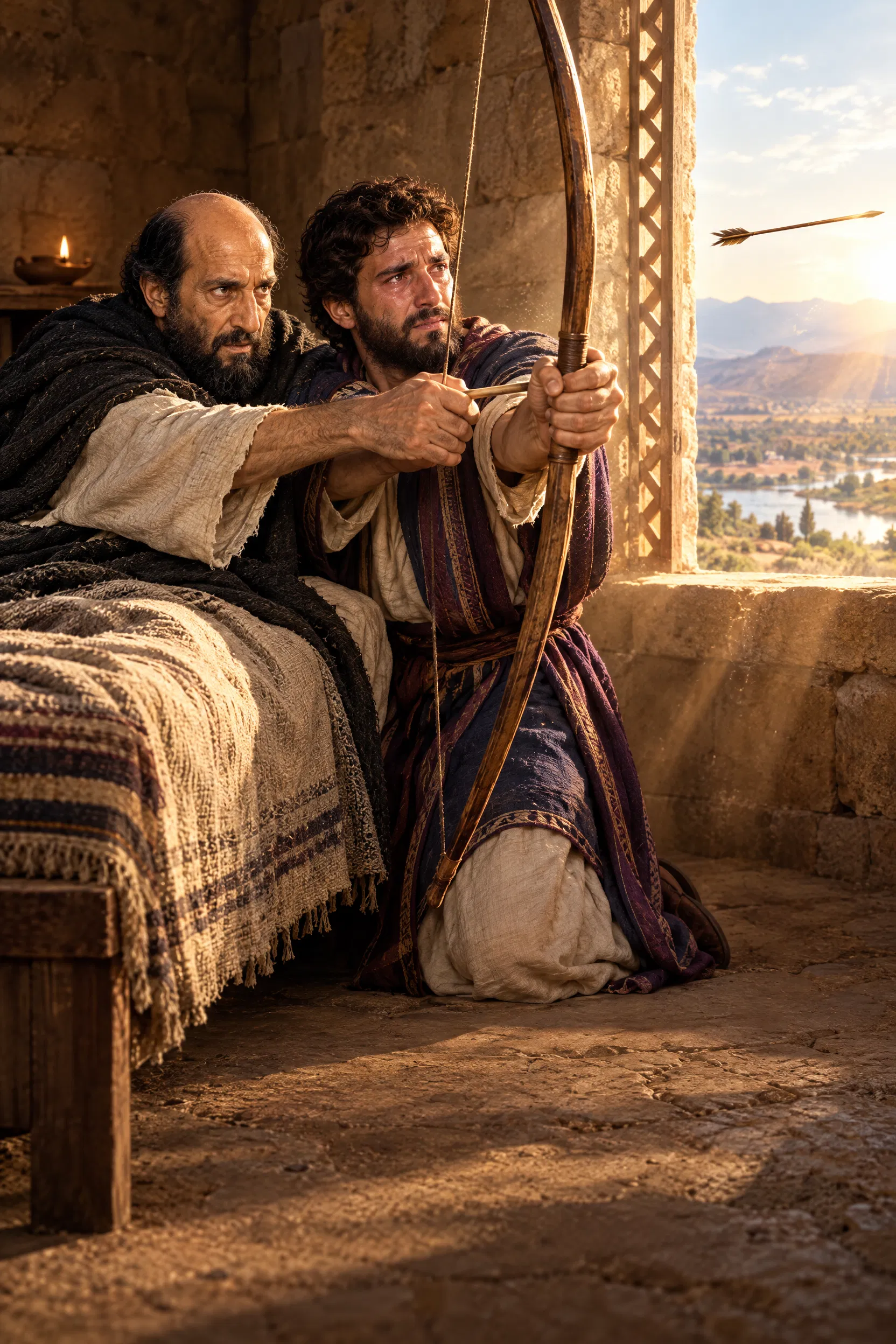 Elisha Lays His Hands on the King's Bow