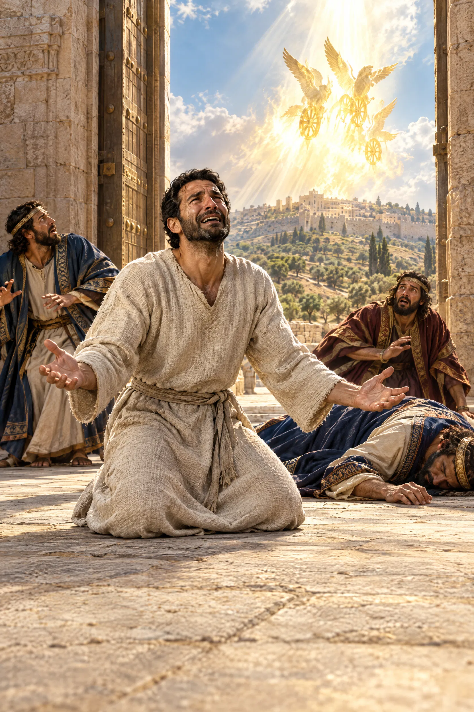 Ezekiel Cries Out as the Glory Leaves Jerusalem