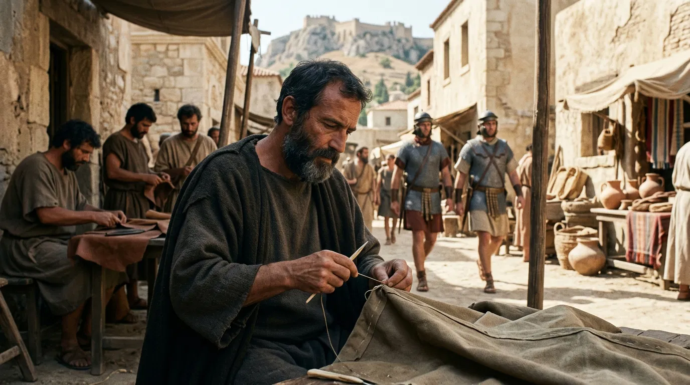 Paul Mending Tent Cloth in Corinth