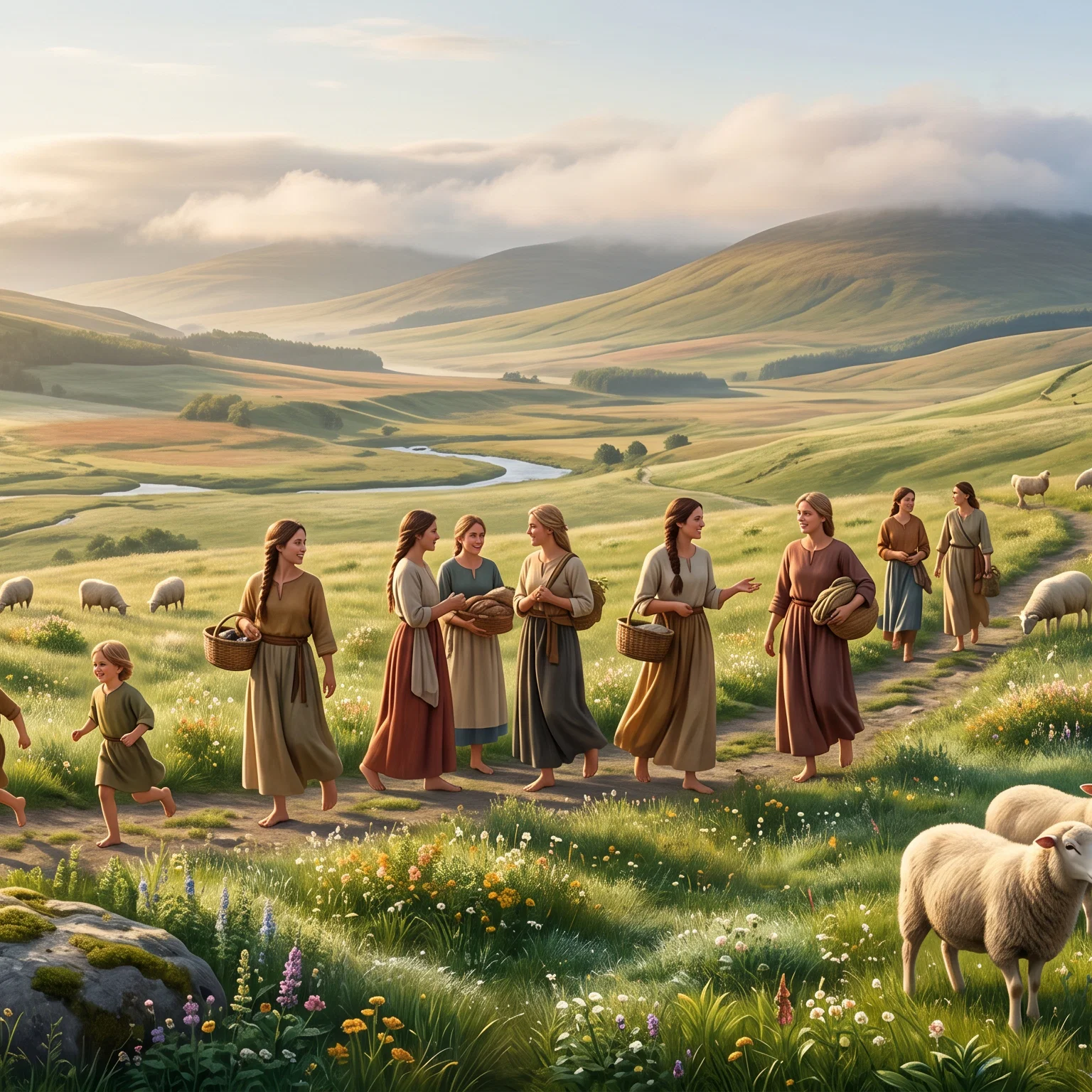 Abundant Harvest Across The Verdant Hills