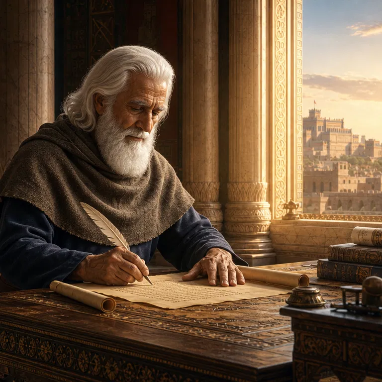 Daniel Writing a Prophecy at His Desk