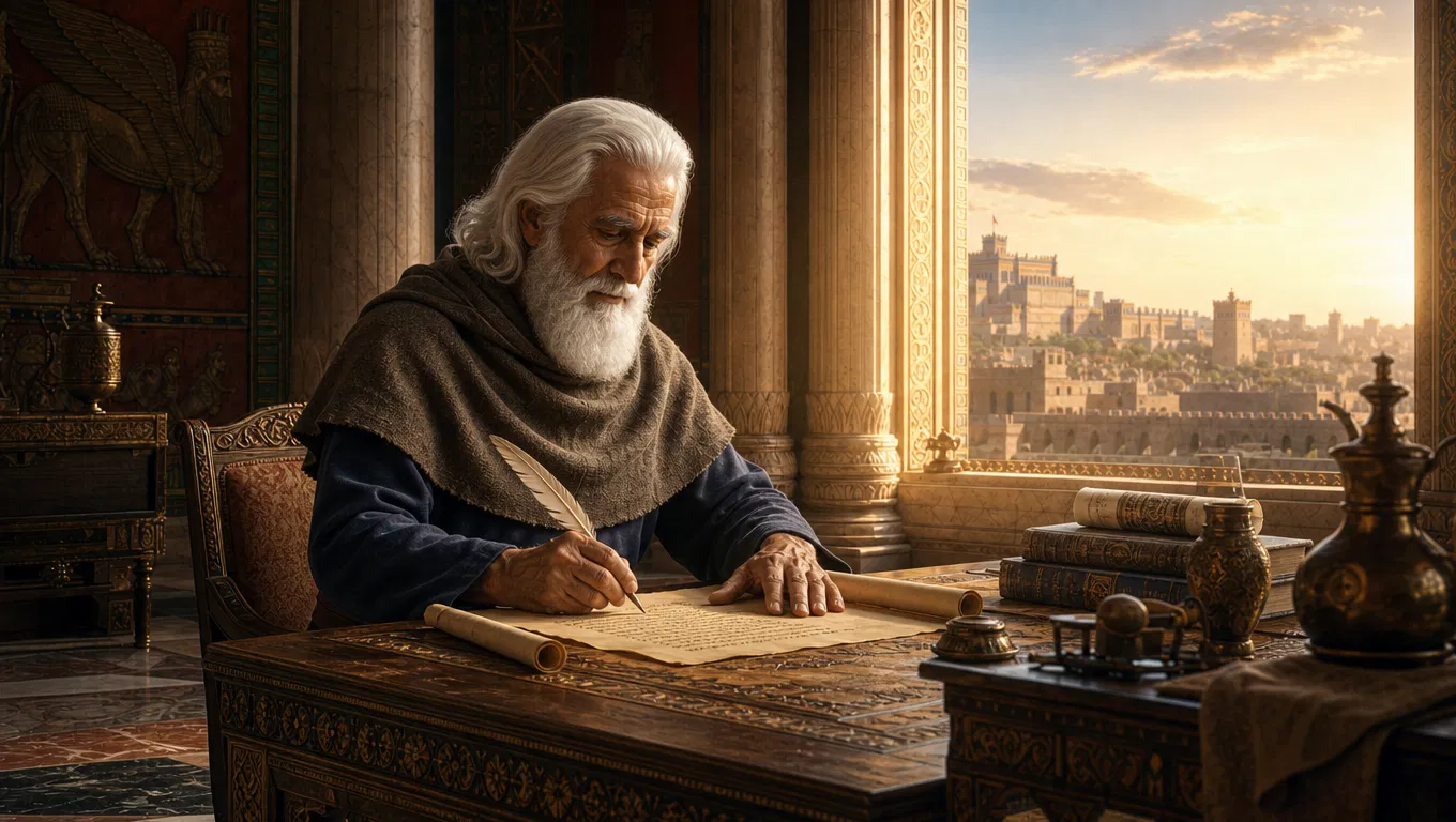 Daniel Recording Divine Prophecies