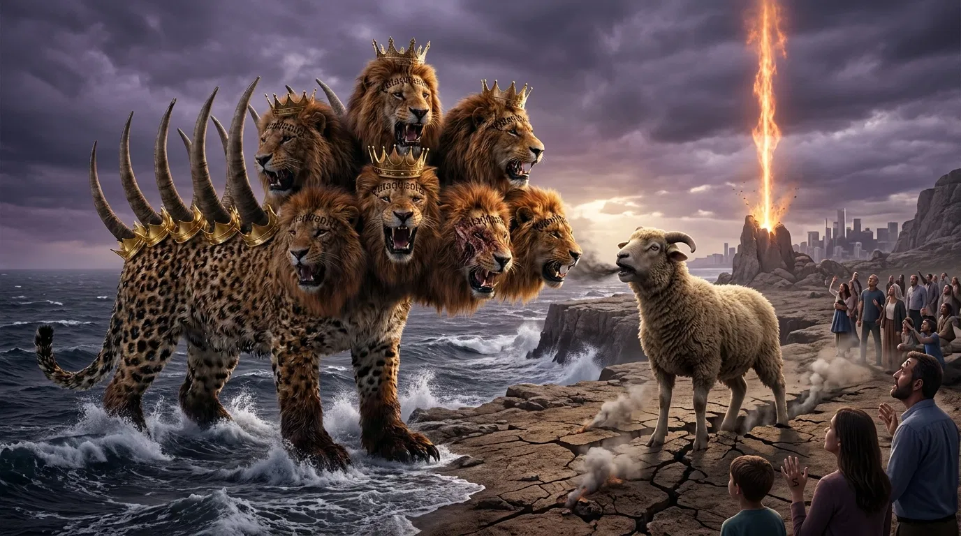 Seven-Headed Beast and Lamb-Like Beast