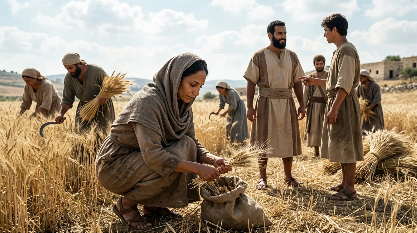 Ruth Gleaning in the Golden Fields