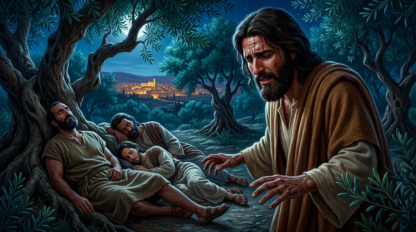 Jesus Finds the Disciples Asleep in Gethsemane