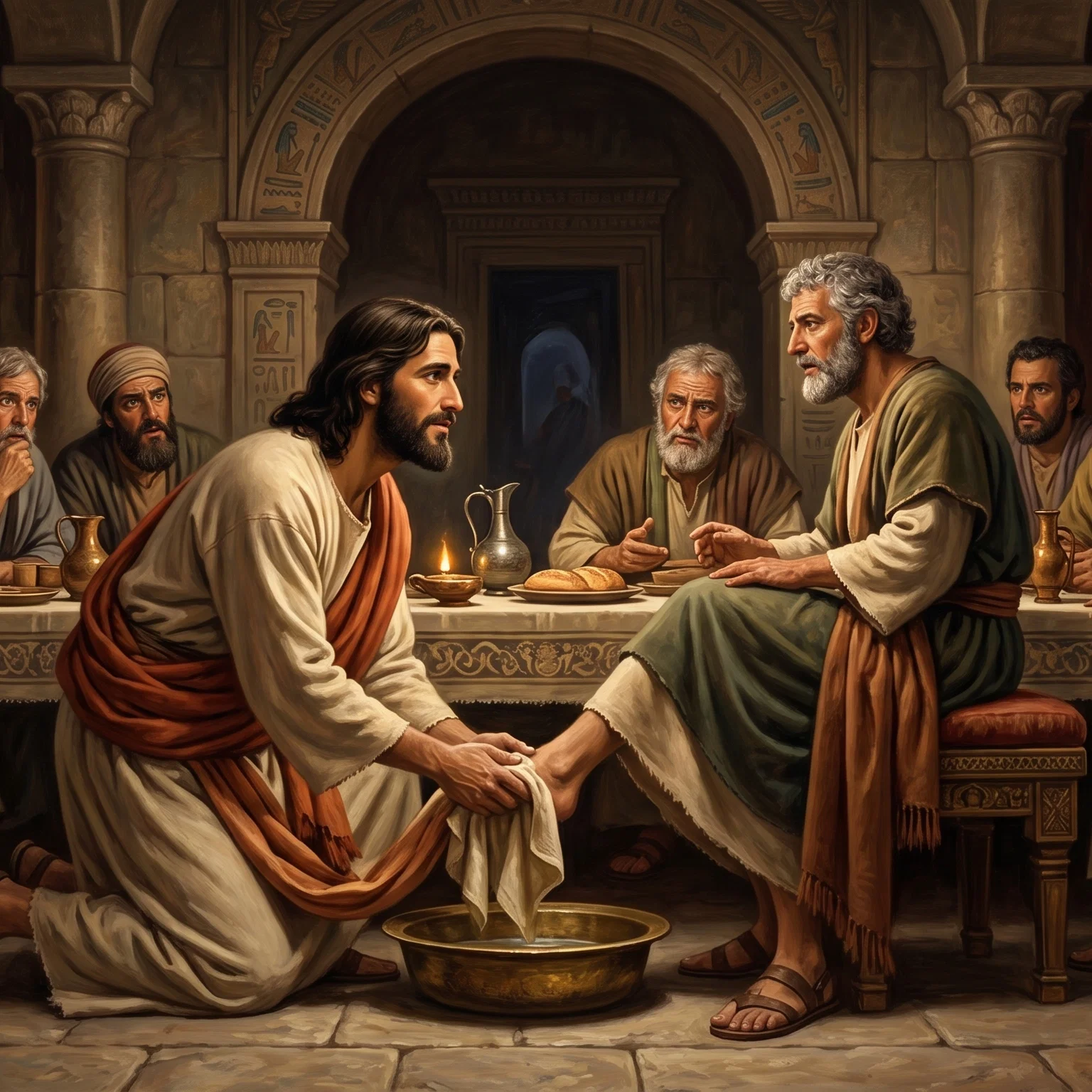 The Servant King Washing Feet