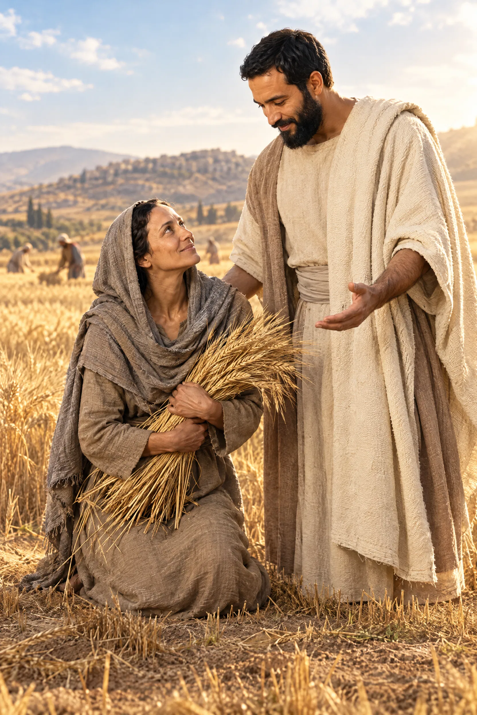 Boaz Speaks Kindly to Ruth in the Barley Field