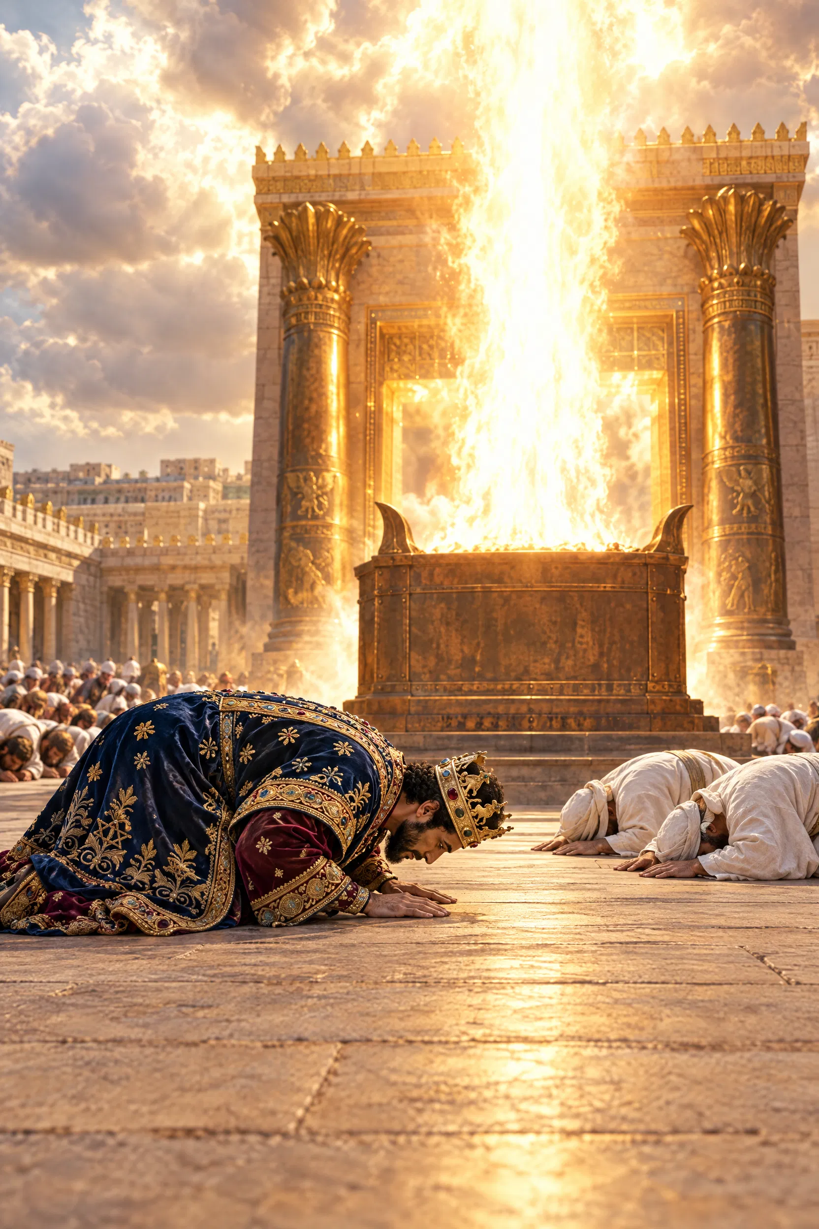 Fire Falls on Solomon's Altar