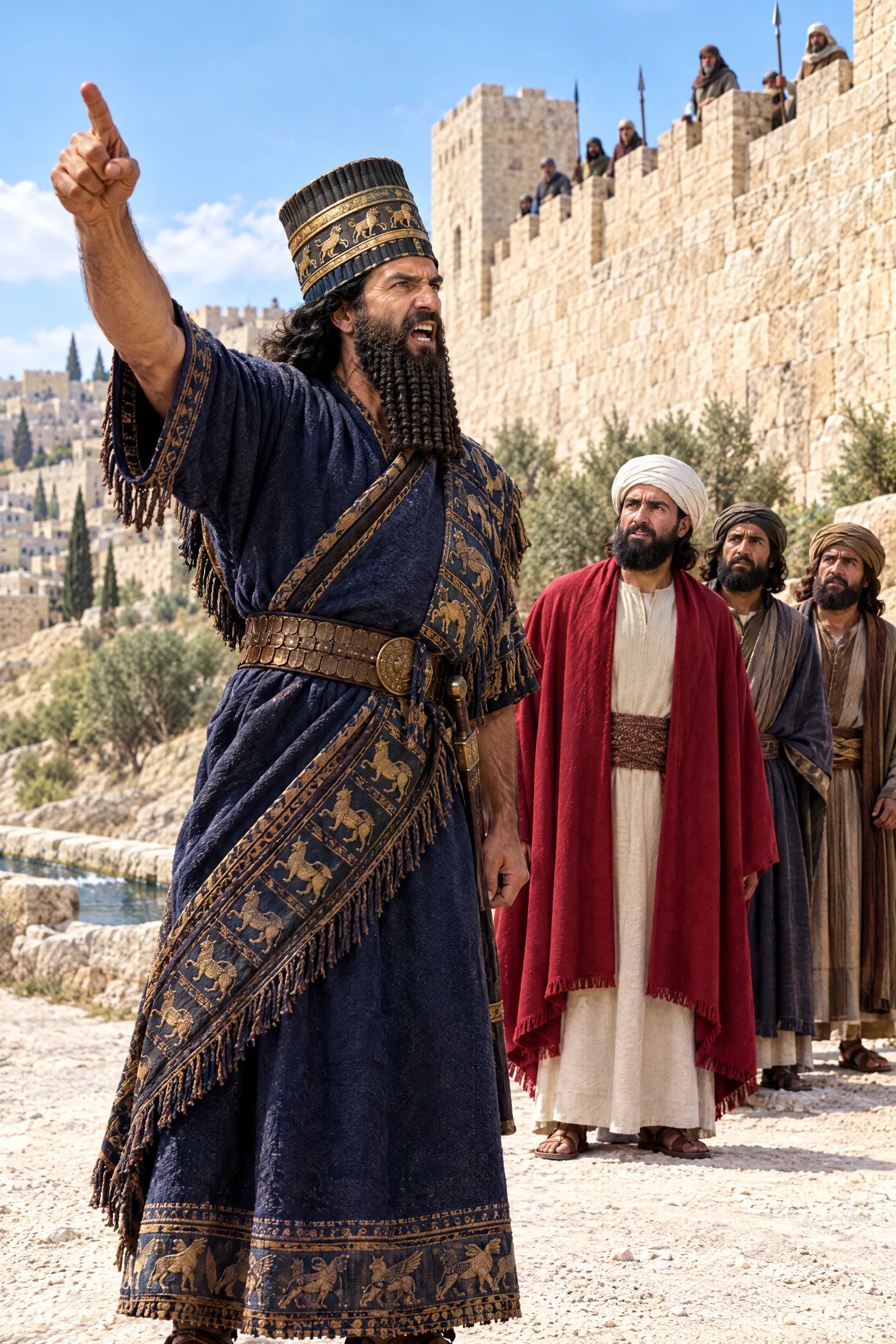 Rabshakeh Shouts at Jerusalem's Walls