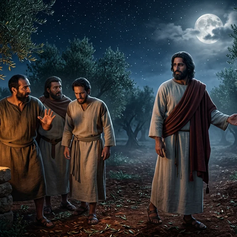 The Agony in Gethsemane Beneath Moonlight