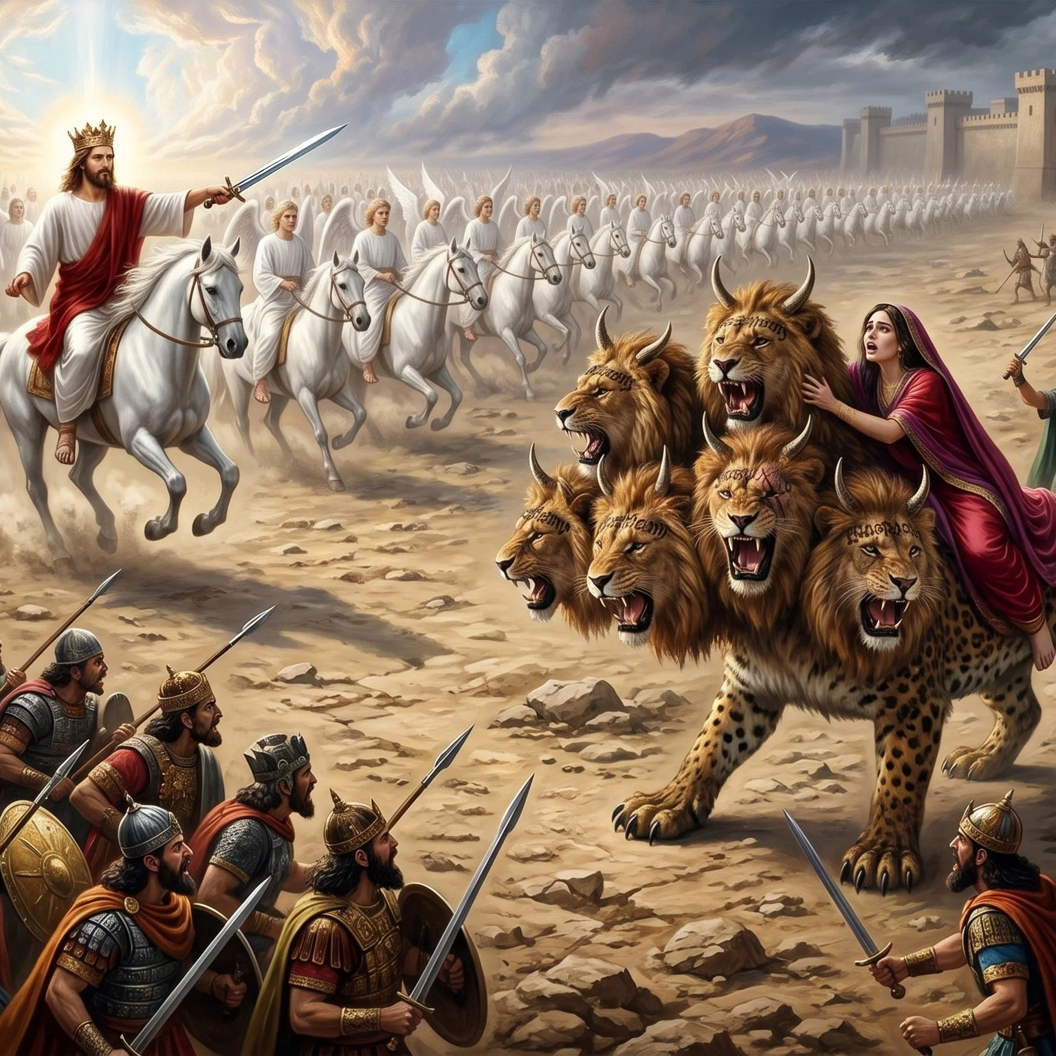 The Celestial Armies Against the Beast