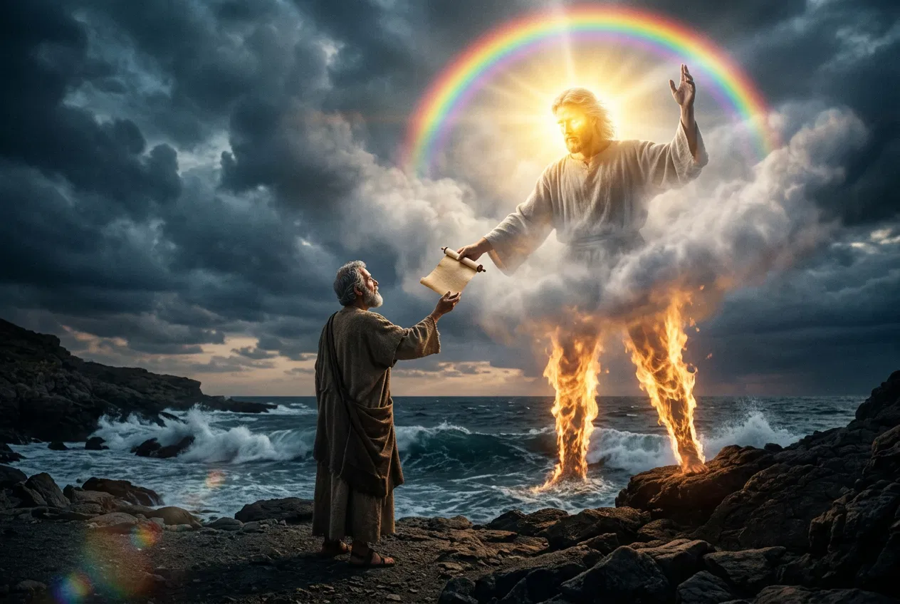 John Receives the Little Book From the Angel