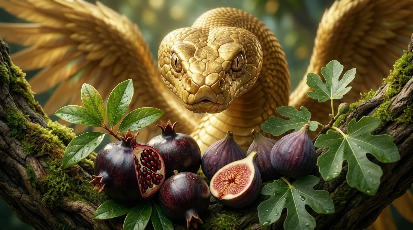 Golden Serpent Among Figs and Pomegranates