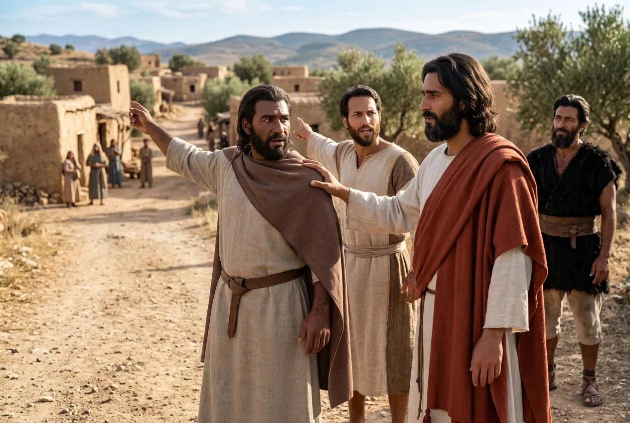 Jesus Rebukes James and John at a Samaritan Village