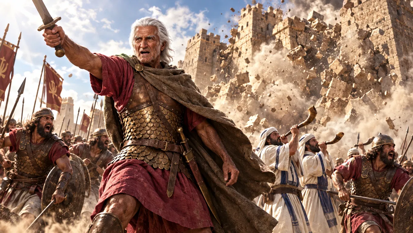 Joshua and Israel at the Fall of Jericho's Walls